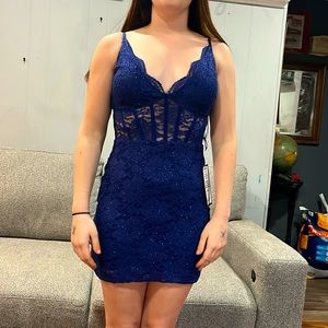 Blue semiformal dress